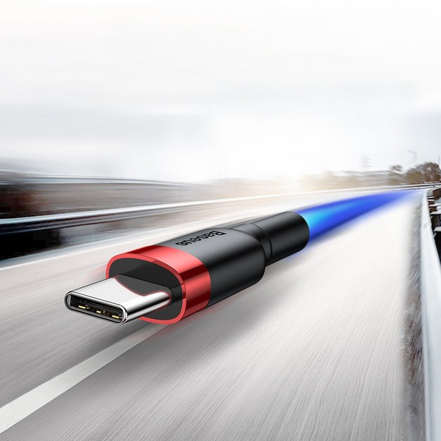 Baseus Cafule USB-A / USB-C QC 3.0 3A cable 0.5 m - black and red 9