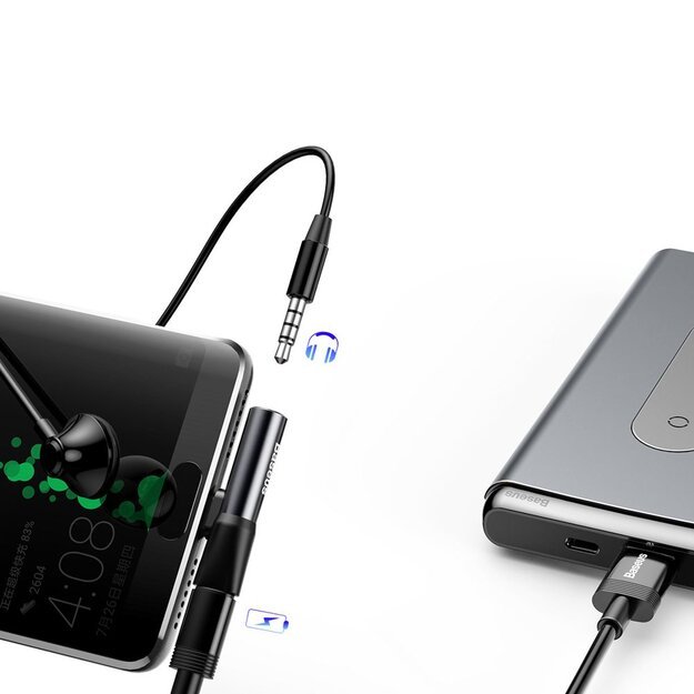 Baseus Audio Converter L41 adapter from USB-C to USB-C port + 3.5 mm headphone jack black (CATL41-01) 8