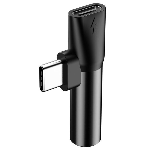 Baseus Audio Converter L41 adapter from USB-C to USB-C port + 3.5 mm headphone jack black (CATL41-01) 3