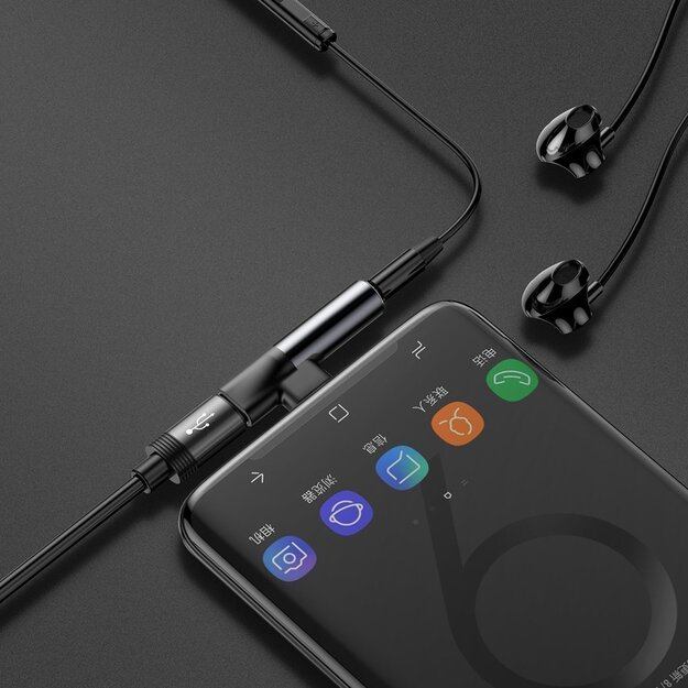 Baseus Audio Converter L41 adapter from USB-C to USB-C port + 3.5 mm headphone jack black (CATL41-01) 6