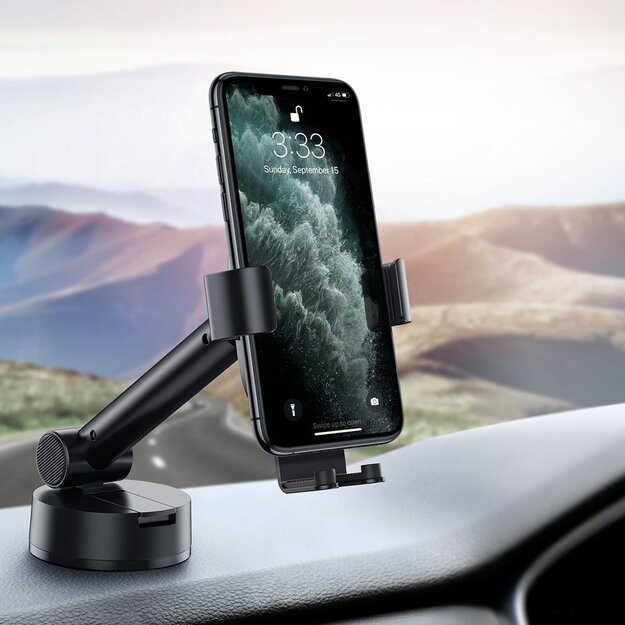 Baseus telescopic gravity car holder for the windshield black (SUYL-JY01) 2