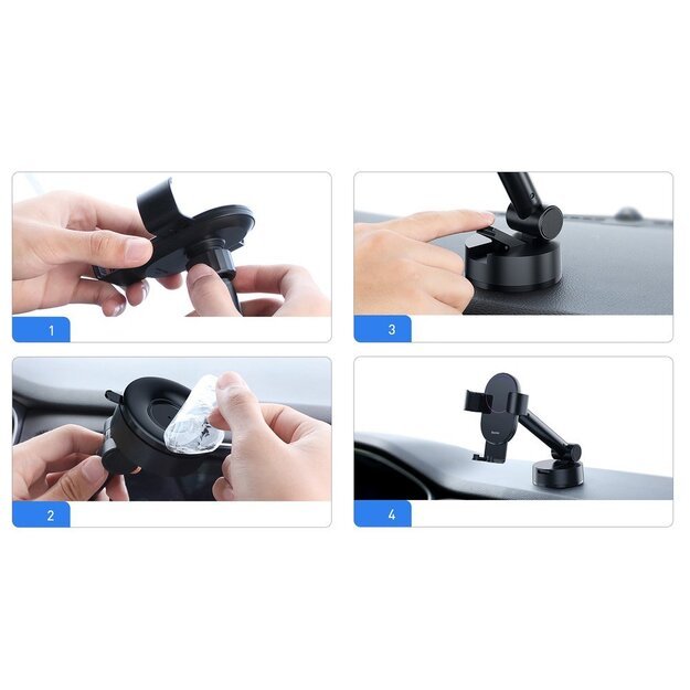 Baseus telescopic gravity car holder for the windshield black (SUYL-JY01) 21