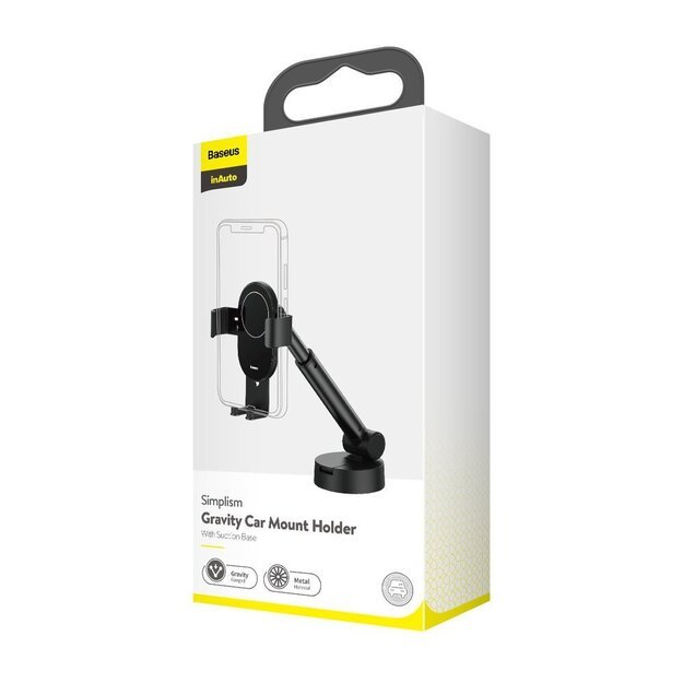 Baseus telescopic gravity car holder for the windshield black (SUYL-JY01) 4