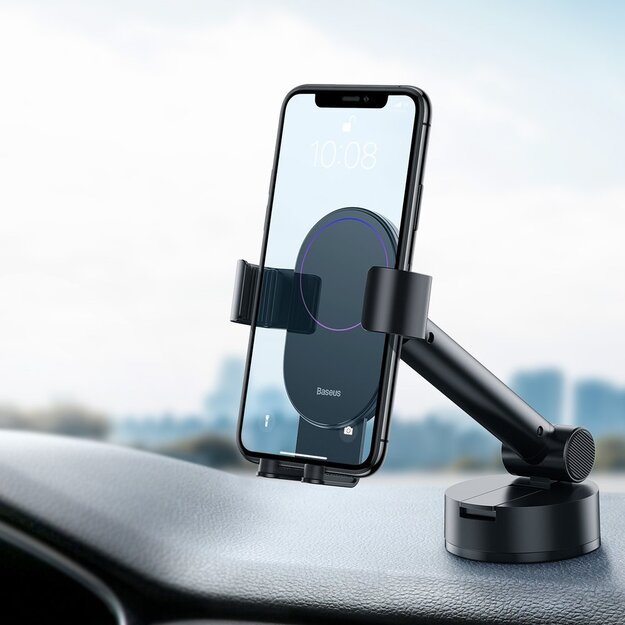 Baseus telescopic gravity car holder for the windshield black (SUYL-JY01) 1