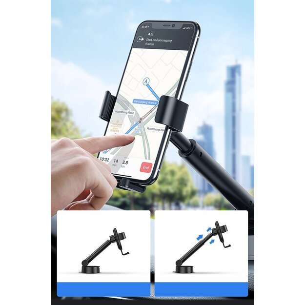 Baseus telescopic gravity car holder for the windshield black (SUYL-JY01) 17
