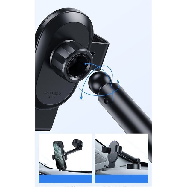 Baseus telescopic gravity car holder for the windshield black (SUYL-JY01) 18