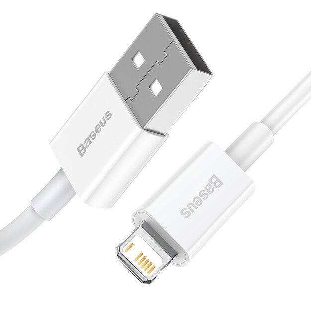 Baseus Superior USB - Lightning cable 2.4A 1.5 m White (CALYS-B02) 2