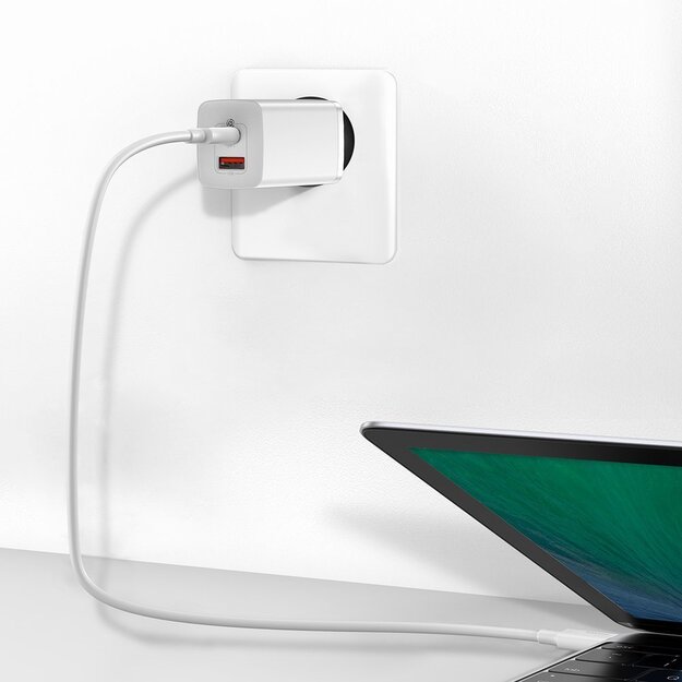 Baseus GaN2 Lite fast charger 65W USB / USB Type C Quick Charge 3.0 Power Delivery (gallium nitride) white (CCGAN2L-B02) 10