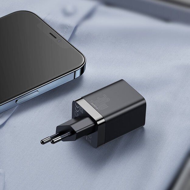 Baseus Super Si Pro fast charger USB / USB Type C 30W Power Delivery Quick Charge black (CCSUPP-E01) 11