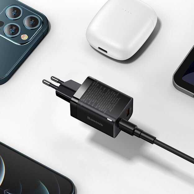 Baseus Super Si Pro fast charger USB / USB Type C 30W Power Delivery Quick Charge black (CCSUPP-E01) 18