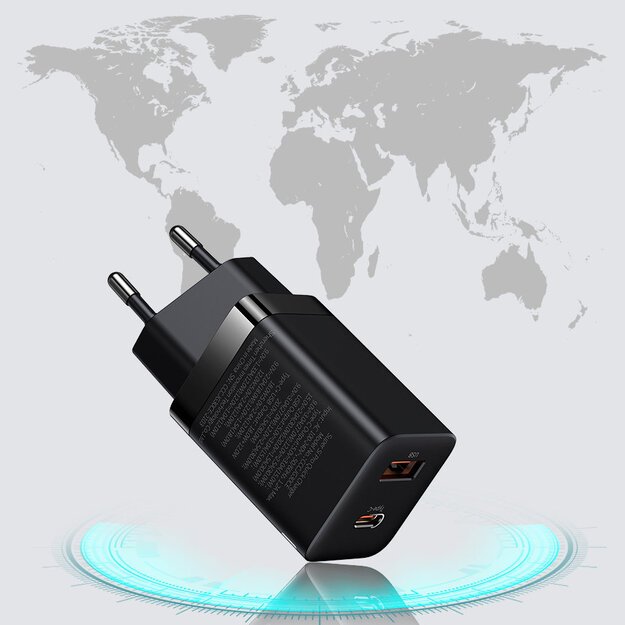 Baseus Super Si Pro fast charger USB / USB Type C 30W Power Delivery Quick Charge black (CCSUPP-E01) 17