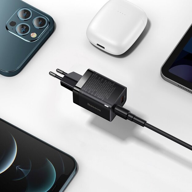 Baseus Super Si Pro fast charger USB / USB Type C 30W Power Delivery Quick Charge black (CCSUPP-E01) 10
