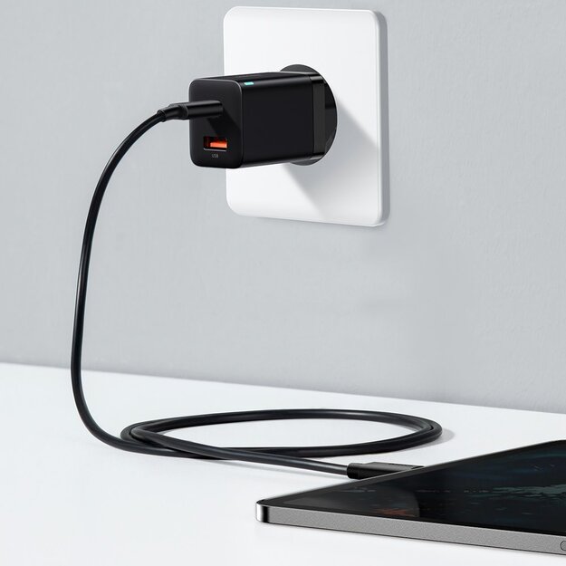 Baseus Super Si Pro fast charger USB / USB Type C 30W Power Delivery Quick Charge black (CCSUPP-E01) 9