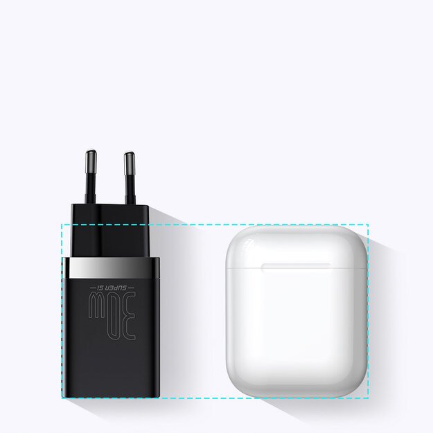 Baseus Super Si Pro fast charger USB / USB Type C 30W Power Delivery Quick Charge black (CCSUPP-E01) 12