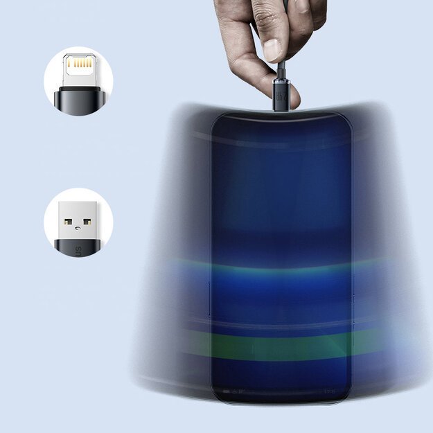 Baseus Crystal Shine Series cable USB cable for fast charging and data transfer USB Type A - Lightning 2.4A 2m purple (CAJY000105) 14