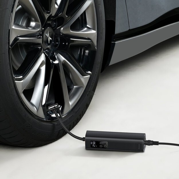 Baseus CRCQ000001 Mini Tire Compressor for Cigarette Lighter Socket - Black 9
