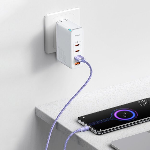 Baseus Crystal Shine Series cable USB cable for fast charging and data transfer USB Type A - USB Type C 100W 2m purple (CAJY000505) 10