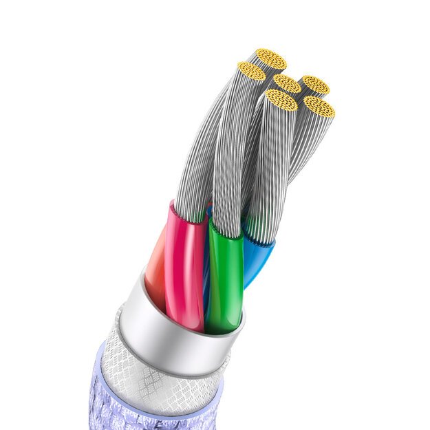 Baseus Crystal Shine Series cable USB cable for fast charging and data transfer USB Type A - USB Type C 100W 2m purple (CAJY000505) 6