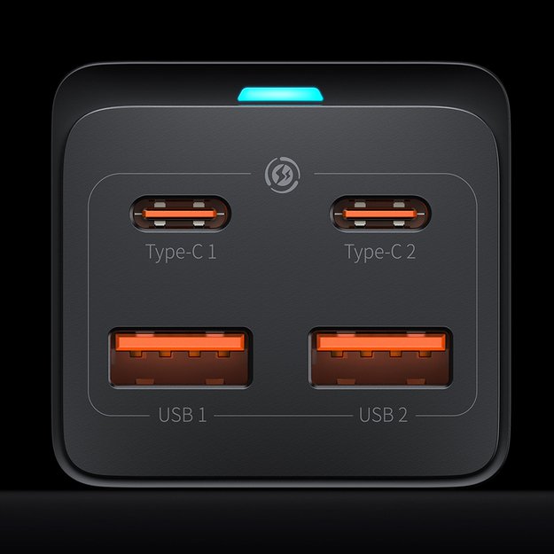 Baseus GaN3 Pro fast universal GaN charger 2 x USB Type C / 2x USB 100W PD3.0, QC4.0 +, AFC black (CCGP000101) 14