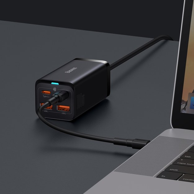 Baseus GaN3 Pro fast universal GaN charger 2 x USB Type C / 2x USB 100W PD3.0, QC4.0 +, AFC black (CCGP000101) 8