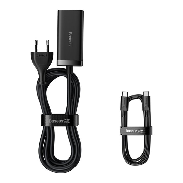 Baseus GaN3 Pro fast universal GaN charger 2 x USB Type C / 2x USB 100W PD3.0, QC4.0 +, AFC black (CCGP000101) 7