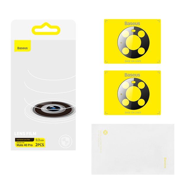 Baseus Huawei Mate 40 Pro Camera Film 0.3mm (2pcs) transparent + cleaning kit (SGQK000502) 5