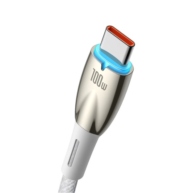 Baseus Glimmer Series fast charging cable USB-A - USB-C 100W 480Mbps 1m white 2