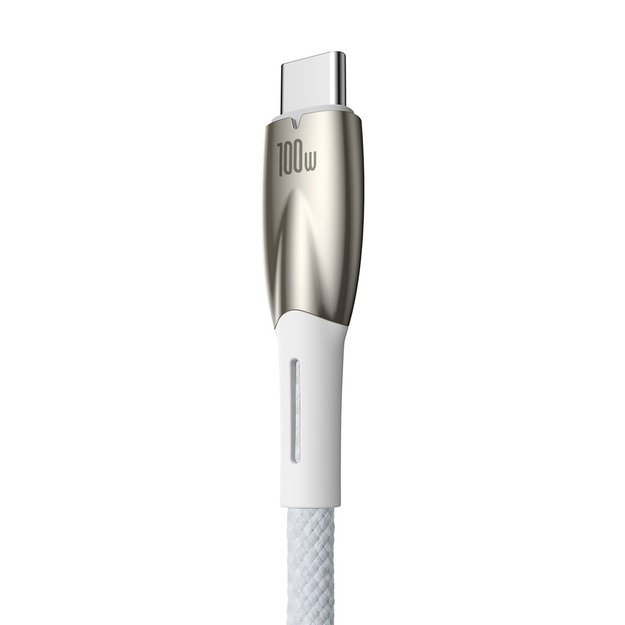 Baseus Glimmer Series fast charging cable USB-A - USB-C 100W 480Mbps 1m white 3