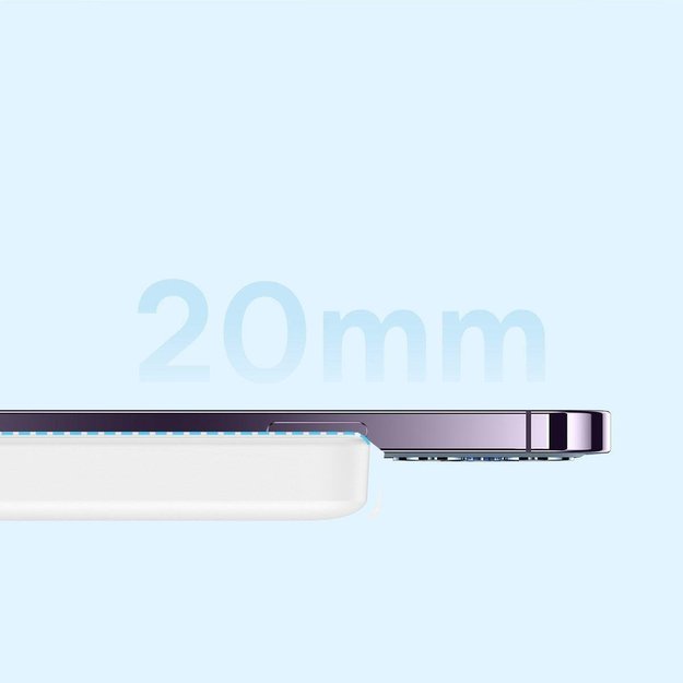 Baseus Magnetic Mini 10000mAh USB-C PD 20W / MagSafe 15W powerbank - white + USB-C cable 10