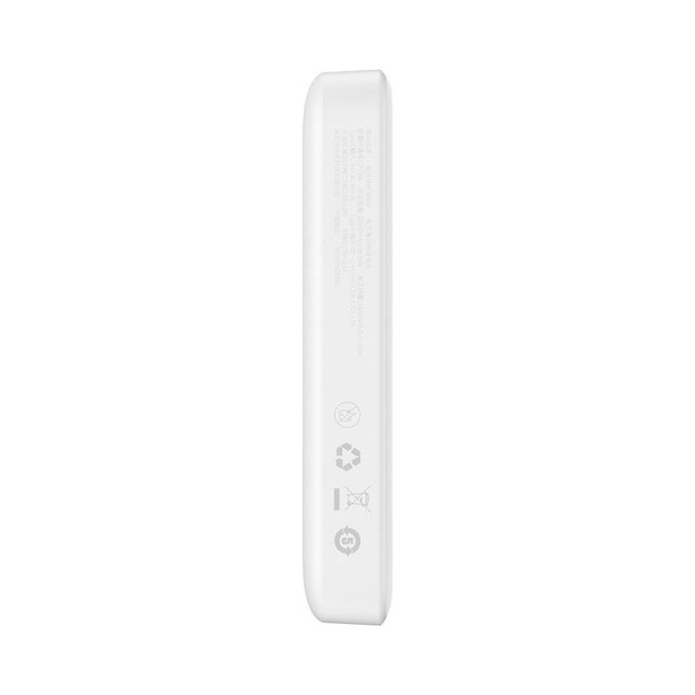 Baseus Magnetic Mini 10000mAh USB-C PD 20W / MagSafe 15W powerbank - white + USB-C cable 3