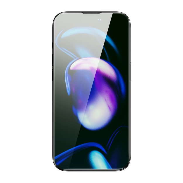 Baseus Full Screen Tempered Glass for iPhone 14 Pro with Anti Blue Light Filter and 0.3mm Speaker Cover + Mounting Frame 1