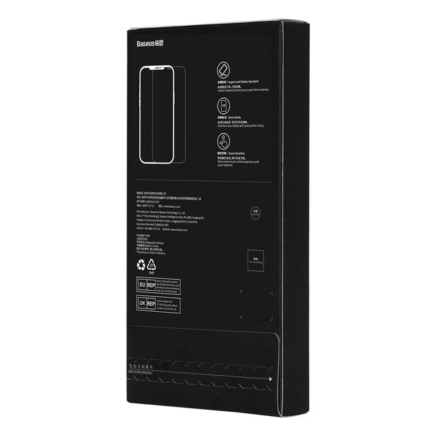 Baseus Full Screen Tempered Glass for iPhone 14 Plus / 13 Pro Max with Speaker Cover 0.4mm + Mounting Kit 5