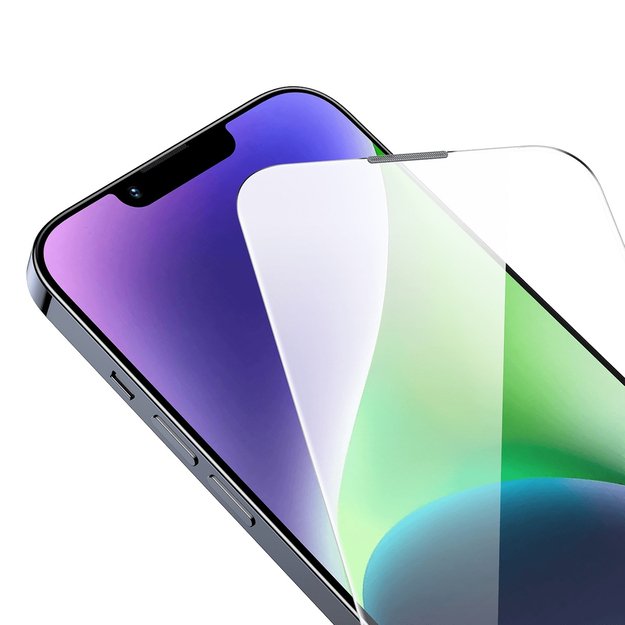 Baseus Full Screen Tempered Glass for iPhone 14 Plus / 13 Pro Max with Speaker Cover 0.4mm + Mounting Kit 3
