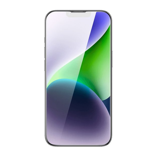 Baseus Full Screen Tempered Glass for iPhone 14 Plus / 13 Pro Max with Speaker Cover 0.4mm + Mounting Kit 1