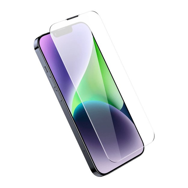 Baseus Full Screen Tempered Glass for iPhone 14 Plus / 13 Pro Max with Speaker Cover 0.4mm + Mounting Kit 6
