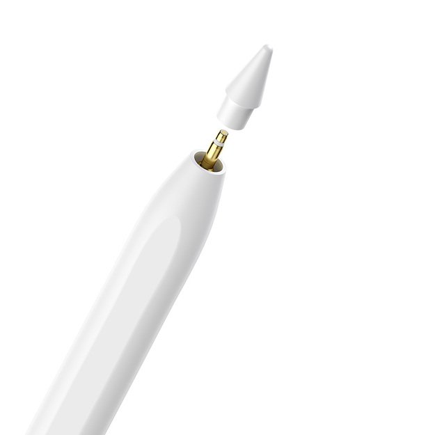 Baseus Smooth Writing 2 stylus with active tip for iPad + USB-A - Lightning cable and replaceable tip - white 1