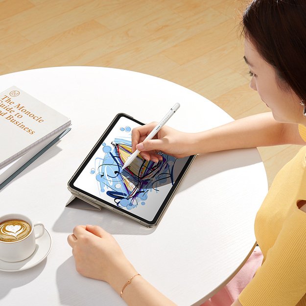 Baseus Smooth Writing 2 stylus with active tip for iPad + USB-A - Lightning cable and replaceable tip - white 3
