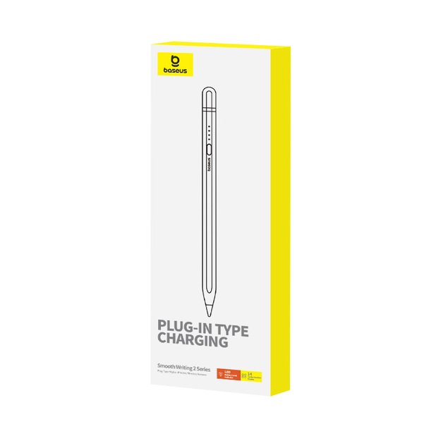 Baseus Smooth Writing 2 stylus with active tip for iPad + USB-A - Lightning cable and replaceable tip - white 5