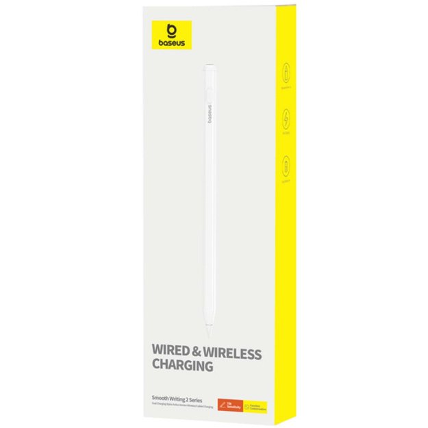 Baseus Smooth Writing 2 Overseas Edition stylus with active tip for iPad with replaceable tip - white 3
