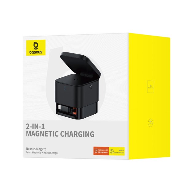 Baseus BS-W531 MagSafe / Qi USB-C 20W wireless charger - black 6