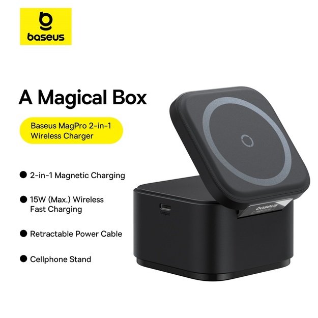 Baseus BS-W531 MagSafe / Qi USB-C 20W wireless charger - black 11