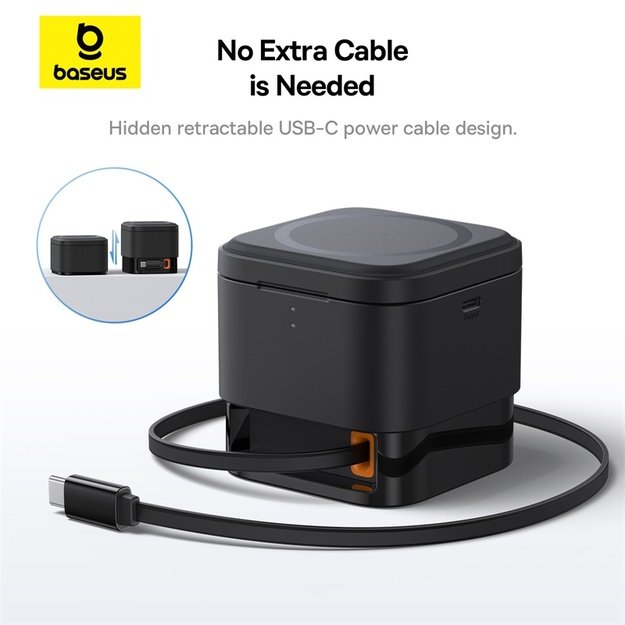 Baseus BS-W531 MagSafe / Qi USB-C 20W wireless charger - black 14