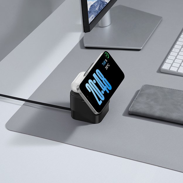 Baseus BS-W531 MagSafe / Qi USB-C 20W wireless charger - black 8