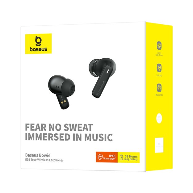 Baseus Bowie E19 TWS In-Ear Wireless Headphones - Black 7