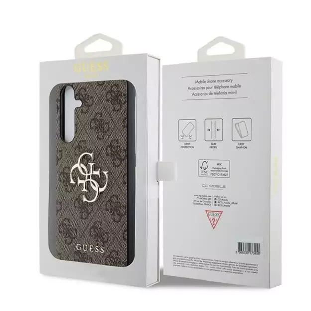 Guess 4G Big Metal Logo case for Samsung Galaxy A35 - brown 14