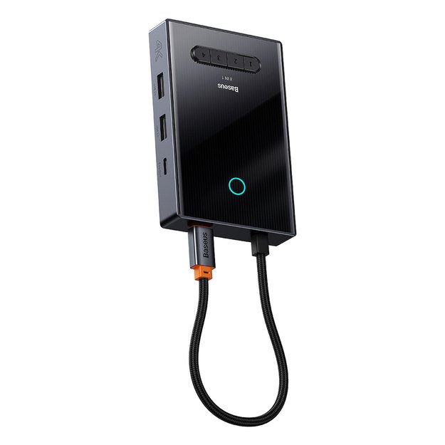 Baseus PioneerJoy 8-in-1 USB-C hub HDMI 4K@60Hz + HDMI 4K@30Hz + DisplayPort 8K@30Hz + VGA + 2 x USB-A 3.0 + 2 x USB-C - gray 2