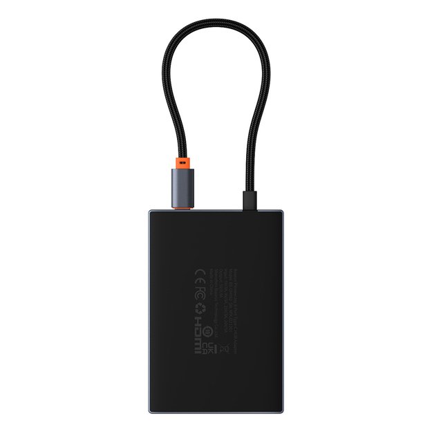 Baseus PioneerJoy 8-in-1 USB-C hub HDMI 4K@60Hz + HDMI 4K@30Hz + DisplayPort 8K@30Hz + VGA + 2 x USB-A 3.0 + 2 x USB-C - gray