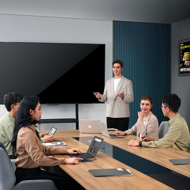 Baseus PioneerJoy 8-in-1 USB-C hub HDMI 4K@60Hz + HDMI 4K@30Hz + DisplayPort 8K@30Hz + VGA + 2 x USB-A 3.0 + 2 x USB-C - gray 8