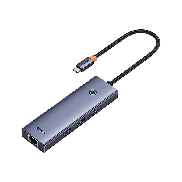 Baseus UltraJoy 4in1 USB-C Hub 3 x USB-A 3.0 + RJ45 - Gray 4
