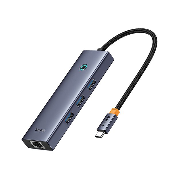 Baseus UltraJoy 4in1 USB-C Hub 3 x USB-A 3.0 + RJ45 - Gray 1